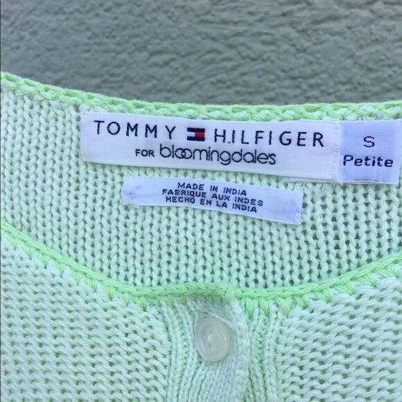 Tommy Hilfiger Mint Green Cardigan Petite Small - Picture 3 of 7